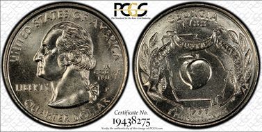 1999-P 25C Georgia MS67