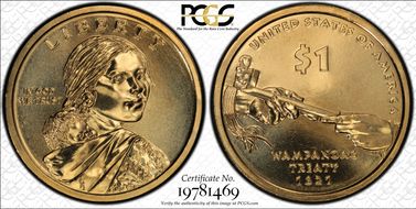 2011-D $1 Native American, Position A MS68