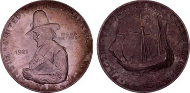 1921 50C Pilgrim MS65