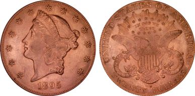 1895-S $20 AU58