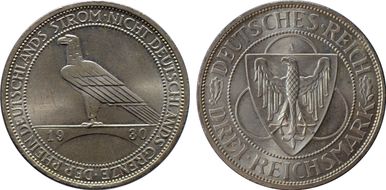 1930-A 3 Mk Rhineland J-345 MS65