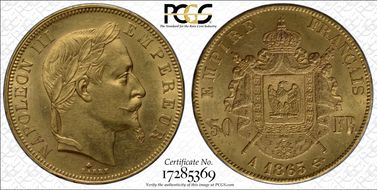 1865-A 50 Fr Gad-1112 F-548 MS61