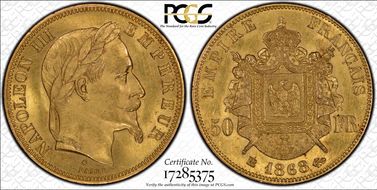 1868-BB 50 Fr Gad-1112 F-548 MS63