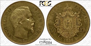 1855-A 50 Fr Gad-1111 F-547 AU58