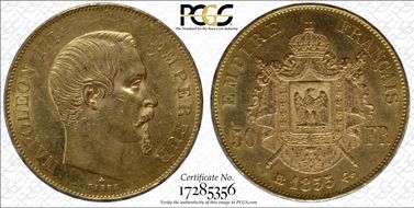 1855-BB 50 Fr Gad-1111 F-547 MS61