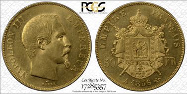 1856-A 50 Fr Gad-1111 F-547 MS61