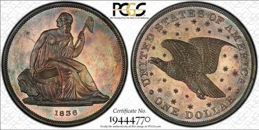 1836 $1 J-60 Original, Alignment IV PR66
