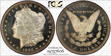 1892 $1 PR68CAM