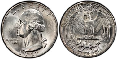 1947-S/S 25C RPM, FS-501 MS66