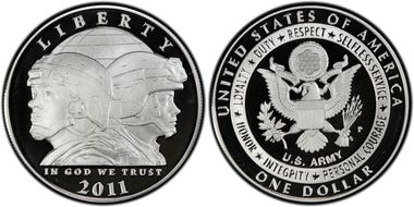 2011-P $1 United States Army PR69DCAM