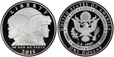2011-P $1 United States Army PR69DCAM