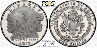 2011-P $1 United States Army PR69DCAM