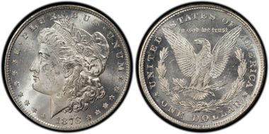 1878 8TF $1 VAM 14.4, Concave Reverse MS62