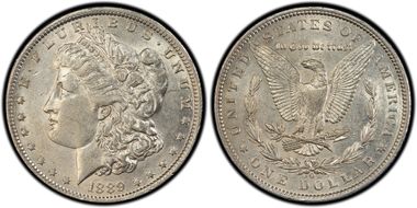 1889-O $1 VAM 2, Oval O XF45