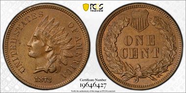 1873 1C Open 3 MS63BN