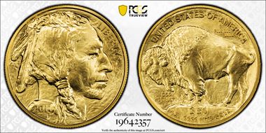 2011 $50 American Buffalo First Strike .9999 Fine Gold MS70