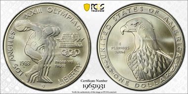 1983-D $1 Olympic MS69