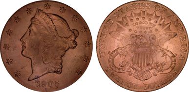 1905-S $20 MS63