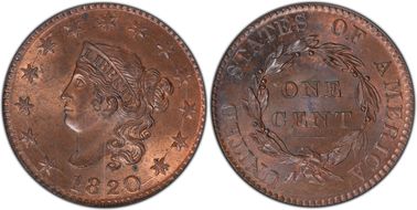 1820 1C N-13 Large Date MS64RB