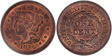 1846 1C N-9  Small Date MS65RB