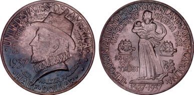 1937 50C Roanoke MS66+