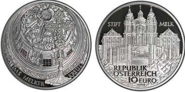 2007 € 10 Stift Melk PR69DCAM