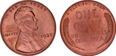 1933 1C MS65RD