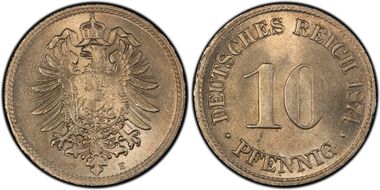 1874-H 10 Pfg J-4 MS63