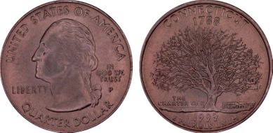 1999-P 25C Connecticut MS65+