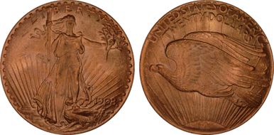 1908 $20 No Motto MS65