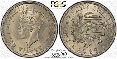 1949 2 Shil MS64
