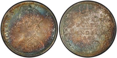 1889-B Rupee SW-6.111 Incuse MS64