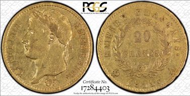 1811-A 20 Fr Gad-1025 F-516 AU50