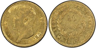 1807-A 20 Fr Gad-1023a F-514 Type transitoire AU55