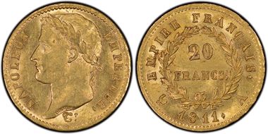 1811-A 20 Fr Gad-1025 F-516 MS61
