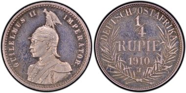 1910-J 1/4 Rup J-720 PR65DCAM