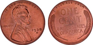 1938-D 1C MS64RD