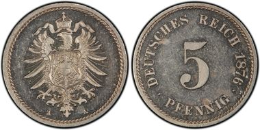 1876-A 5 Pfg J-3 PR62