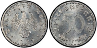 1942-F 50 Pfg J-372 MS65