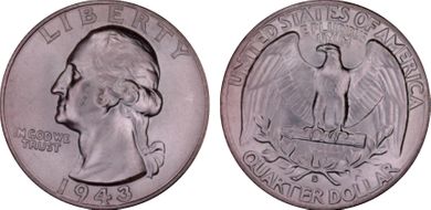 1943-S 25C Trumpet Tail S FS-501 MS65