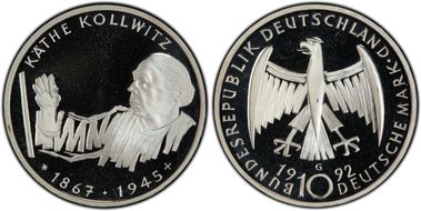 1992-G 10 Mk Kollwitz PR68DCAM