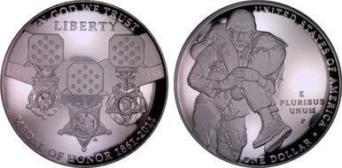 2011-P $1 Medal of Honor PR69DCAM