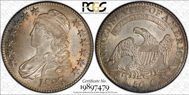 1827 50C Square Base 2 MS64+