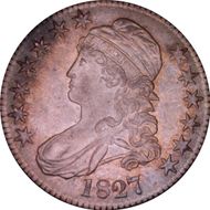 1827 50C Square Base 2 MS64+