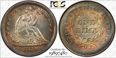 1839 10C No Drapery MS65