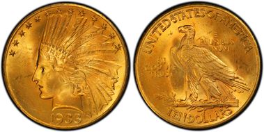 1933 $10 MS64+