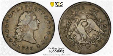 1795 $1 Flowing Hair, BB-21 VF20