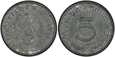 1942-A 5 Pfg J-370 MS62