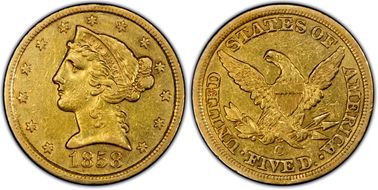 1858-C $5 XF45
