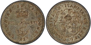 1822 $1/16 AU58